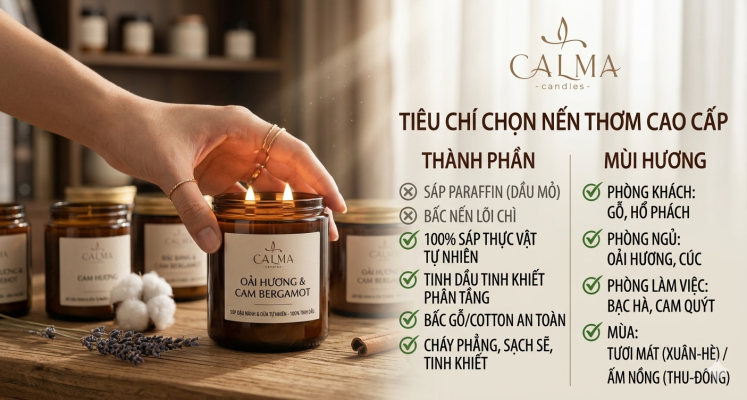 Tiêu chí chọn nến thơm cho ngôi nhà của bạn